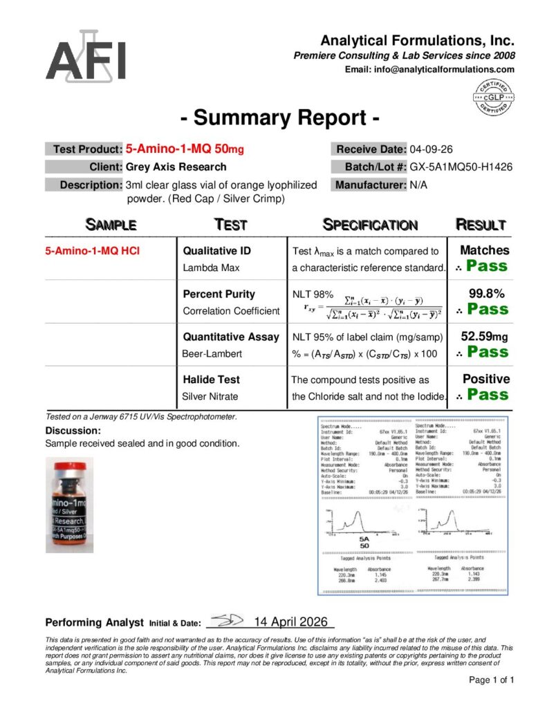 5-Amino-1mq 50mg (GX-5A1MQ50-H1426)