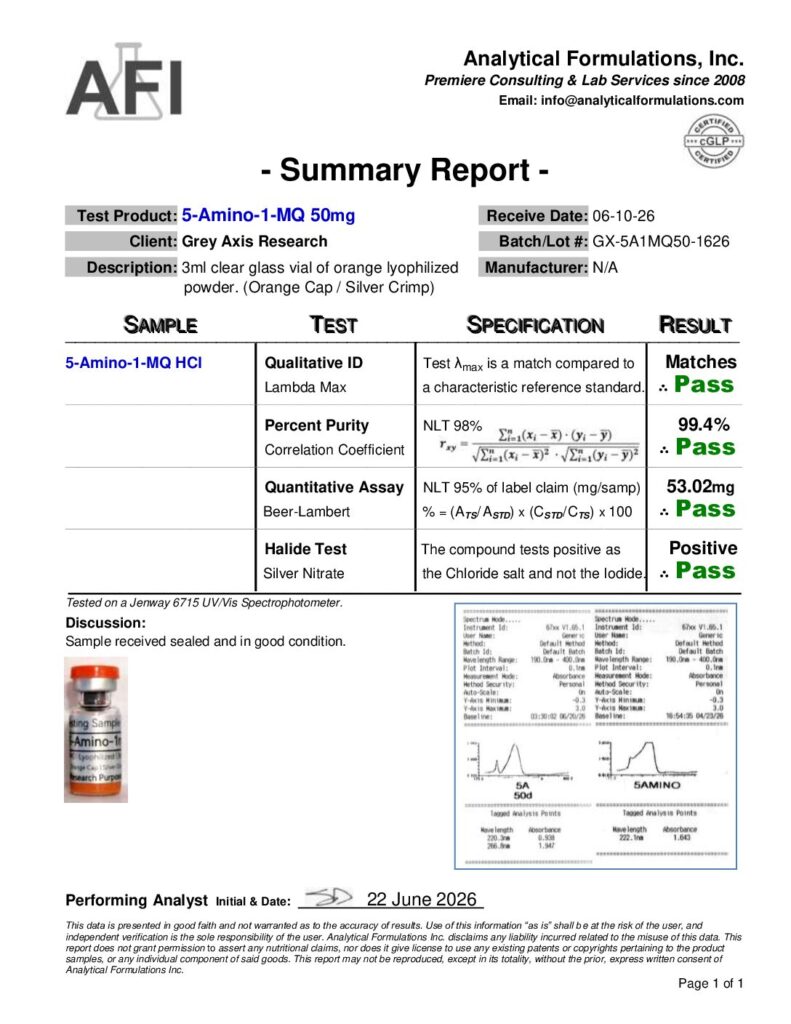 5-Amino-1-MQ 50mg (GX-5A1MQ50-1626) (Darker Orange)