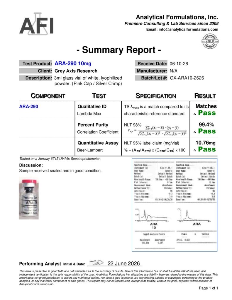 ARA-290 10mg (GX-ARA10-2626) Pink/Silver