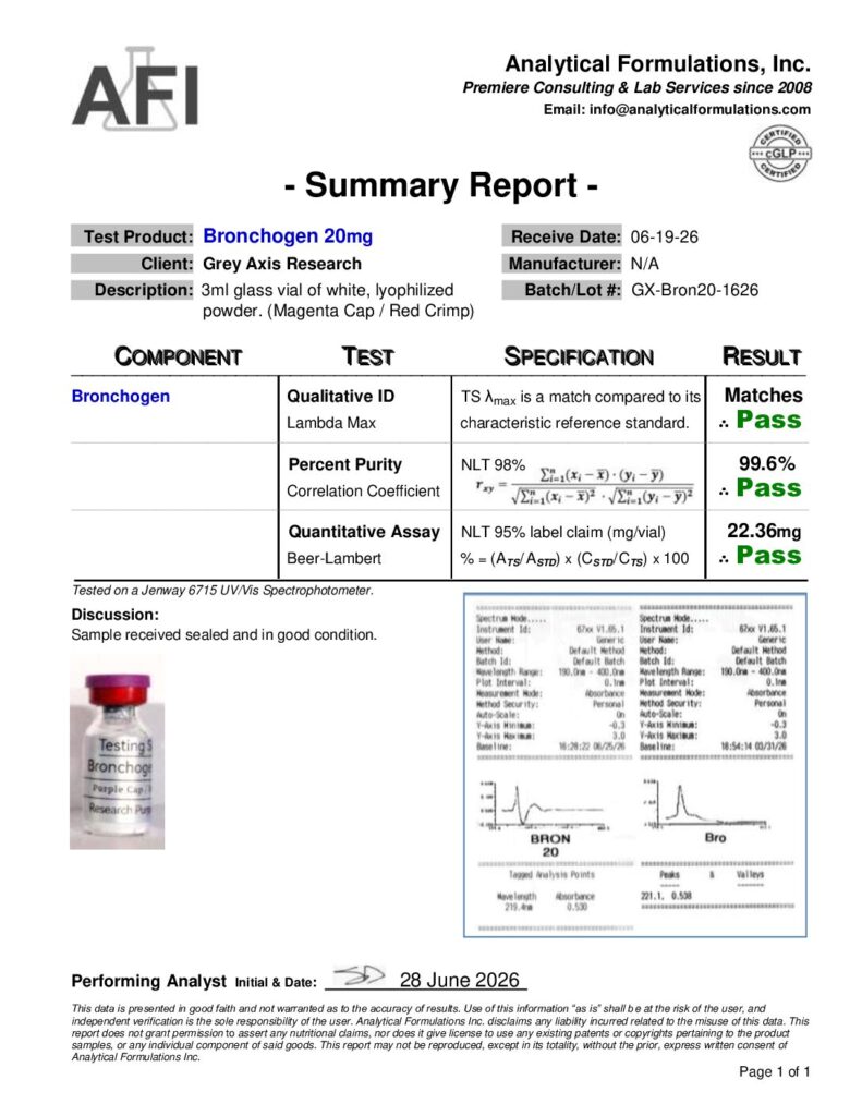 Bronchogen 20mg (GX-Bron20-1626) Purple / Red