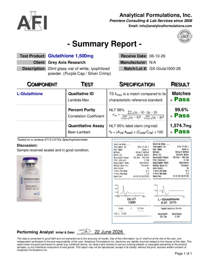 Glutathione 1500mg (GX-Gluta1500-26)