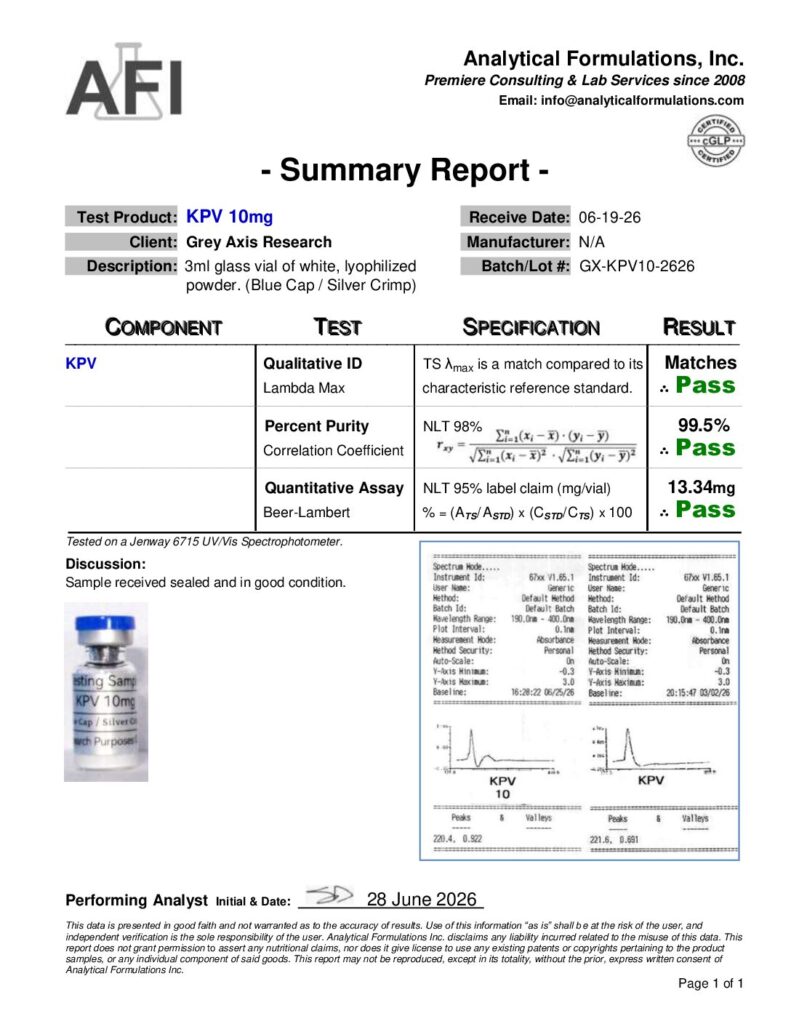 KPV 10mg (GX-KPV10-2626) Blue / Silver