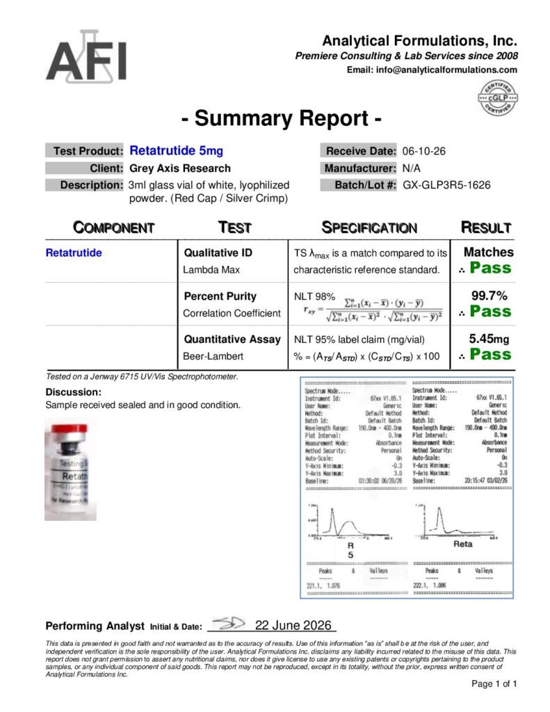 Retatrutide 5mg (GX-GLP3R5-1626) Red/Silver