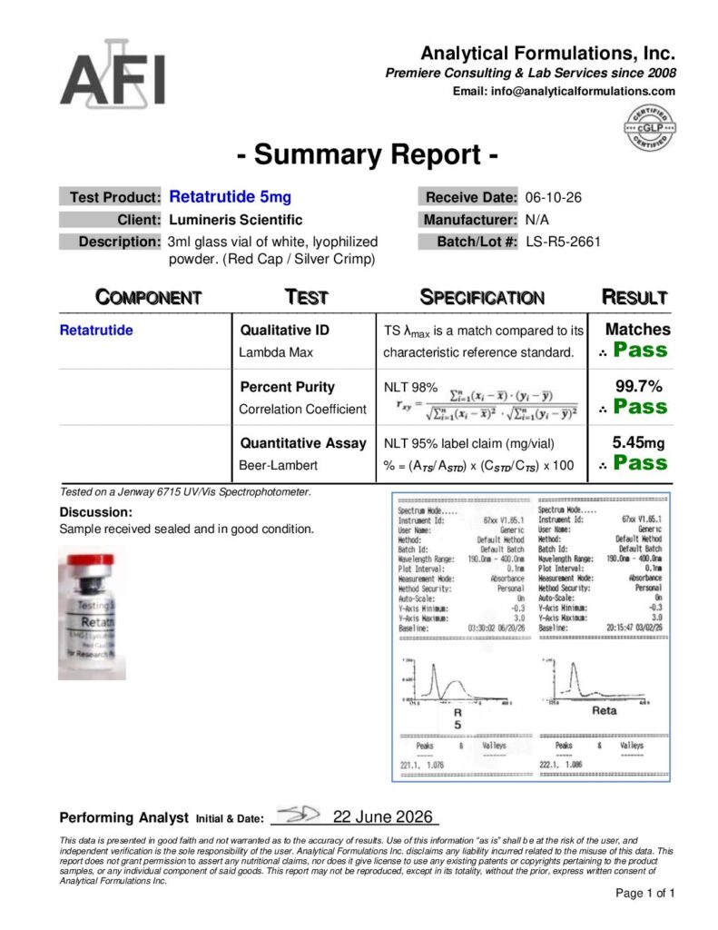 Retatrutide 5mg (LS-R5-2661) Red / Silver