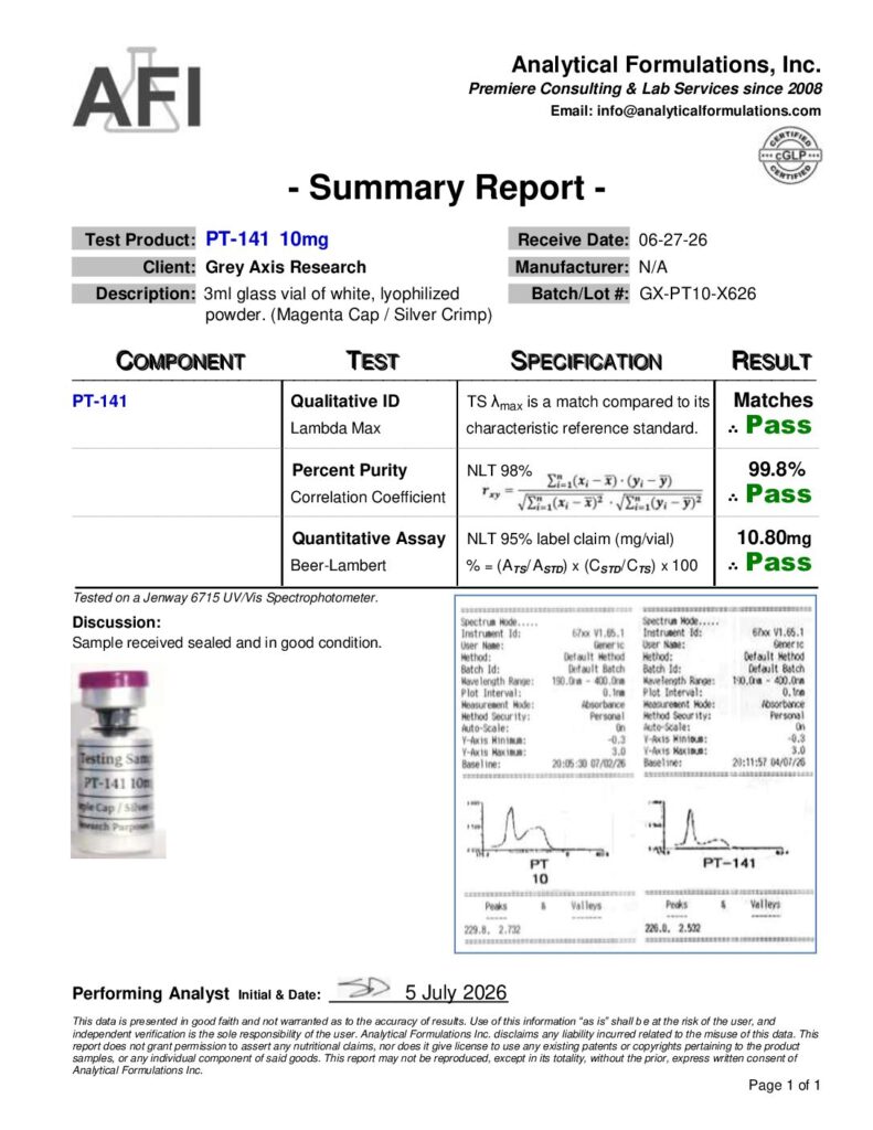 PT-141 10mg (GX-PT10-X626) Purple / Silver