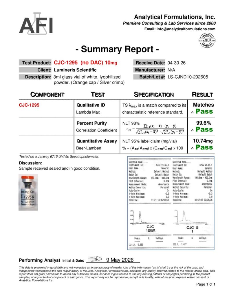CJC-1295 (no DAC) 10mg (LS-CJND10-202605) Orange / Silver