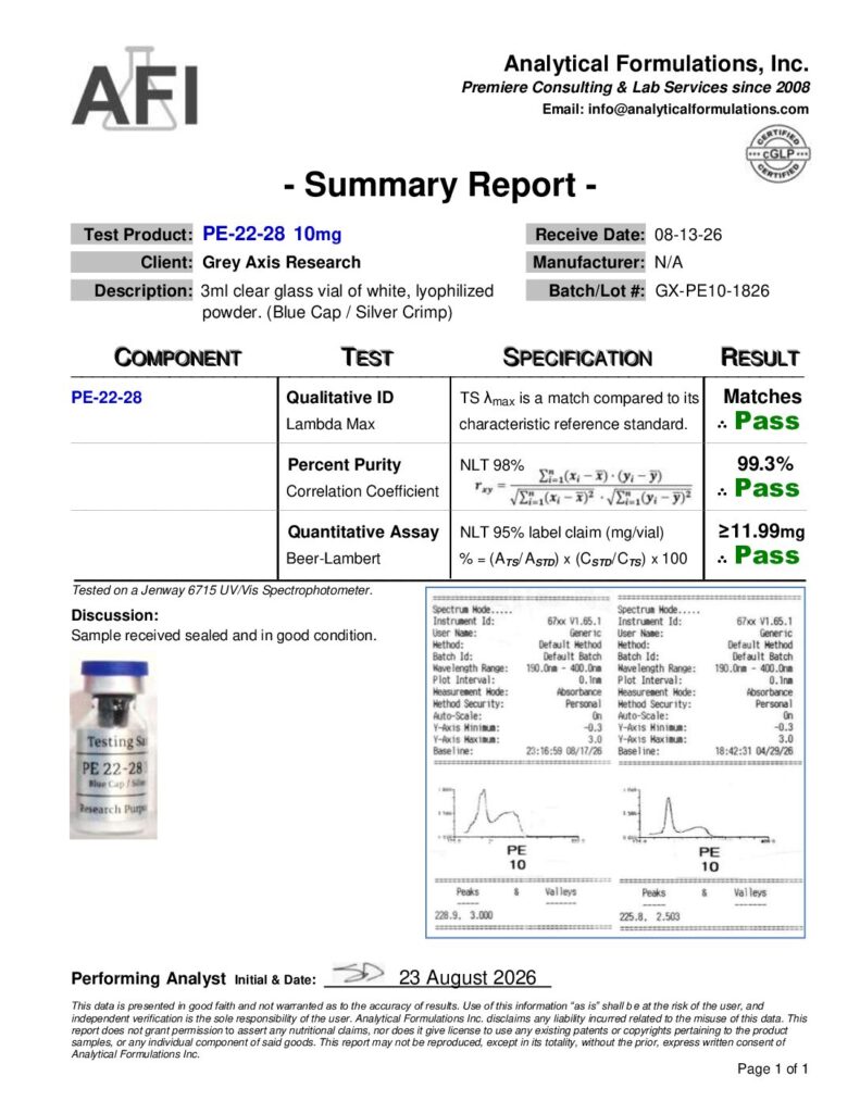 PE-22-28 10mg (GX-PE10-1826) Blue / Silver