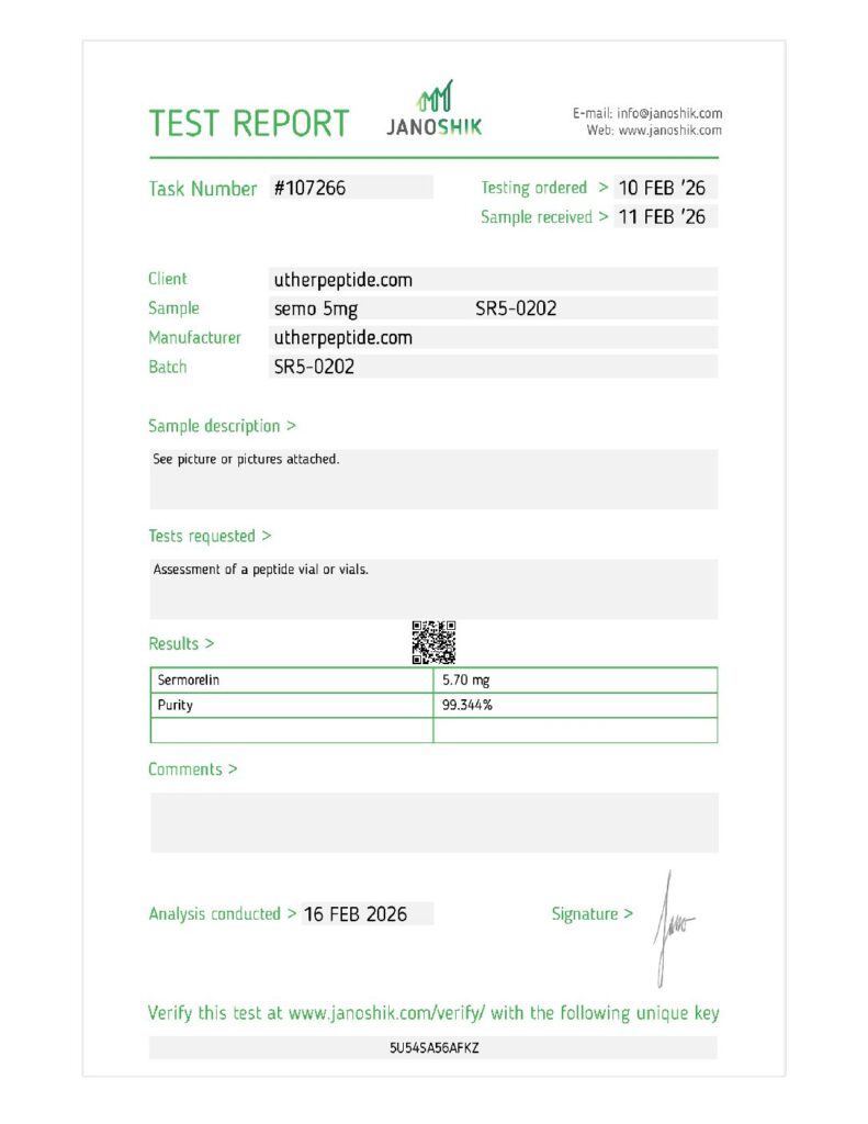 Sermorelin 5mg (SR5-0202, GX-SRMLN5-U226)