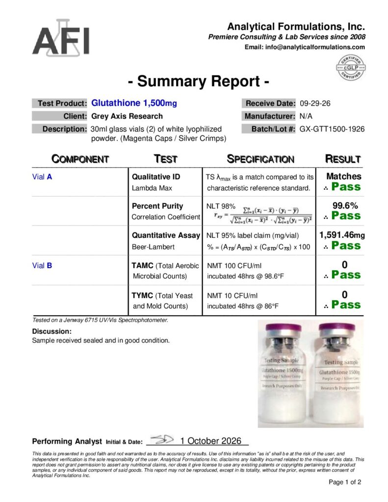 Glutathione 1500mg (GX-GTT1500-1926) Purple / Silver